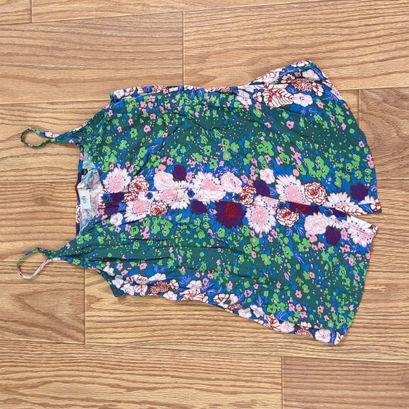 Cabi colorful floral spaghetti strap button up camisole, women's size S - Picture 1 of 6